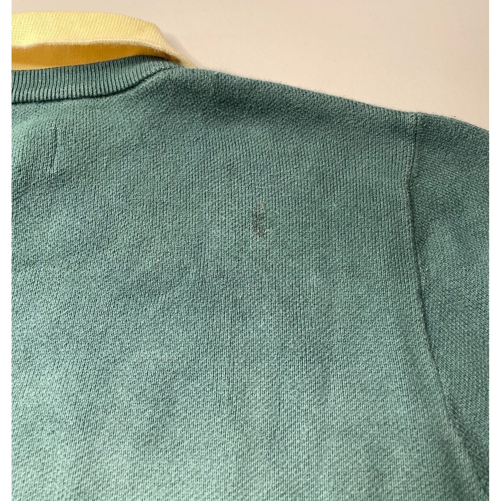 Sinclair University Sweater Mens Medium Teal Ombre Long Sleeve Cotton Top 90s - Picture 11 of 11